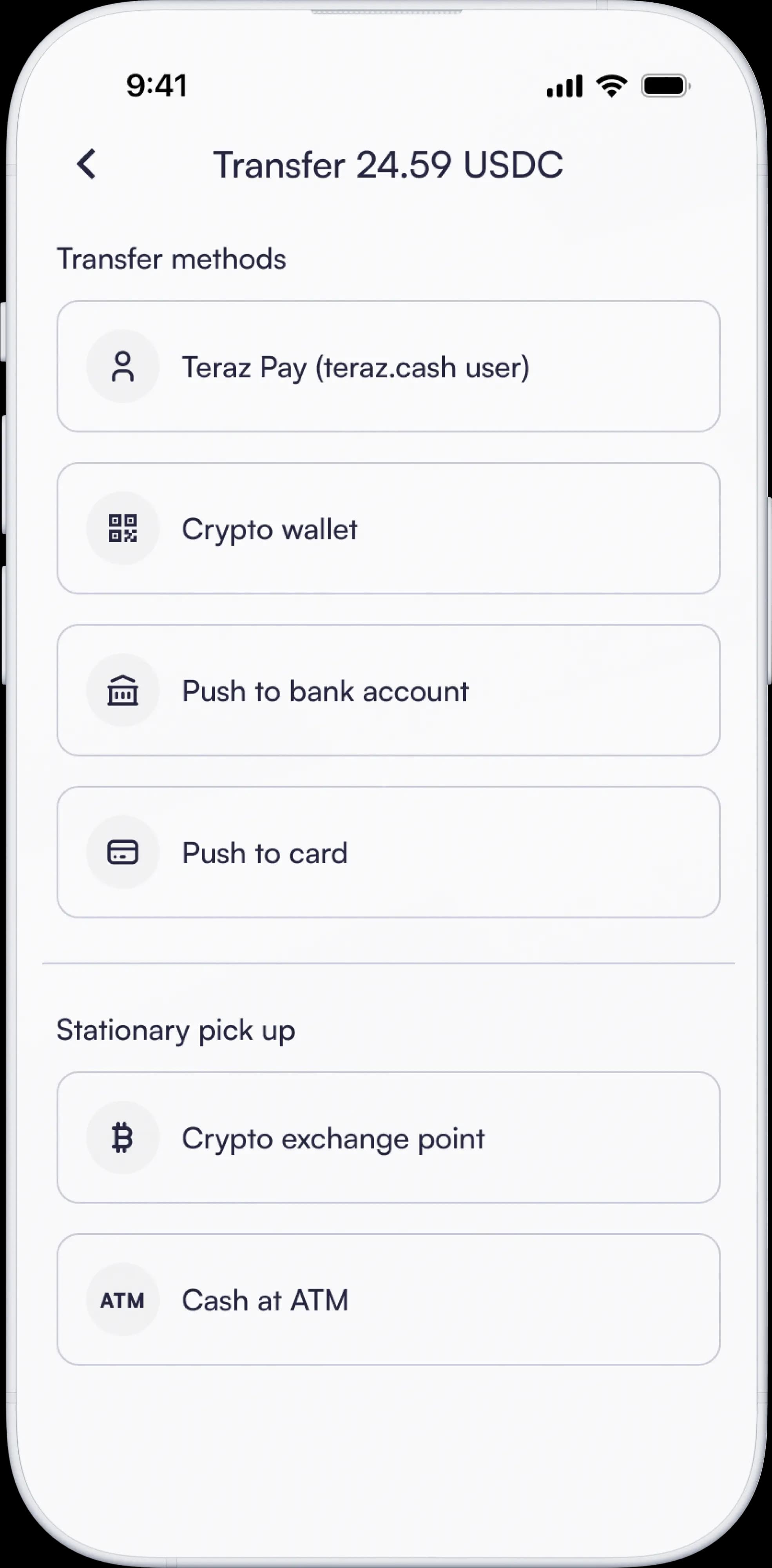 Opcje wypłaty do portfela krypto